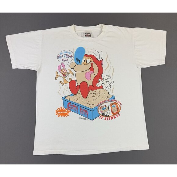Vintage 1992 Ren & Stimpy Gritty Kitty Nickelodeon MTV Networks Art Cartoon Rare - Picture 1 of 10